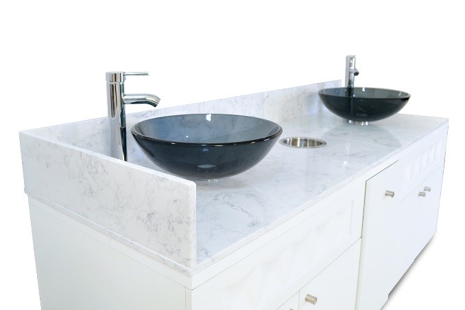 Regis Double Sink with Marble Top-72”