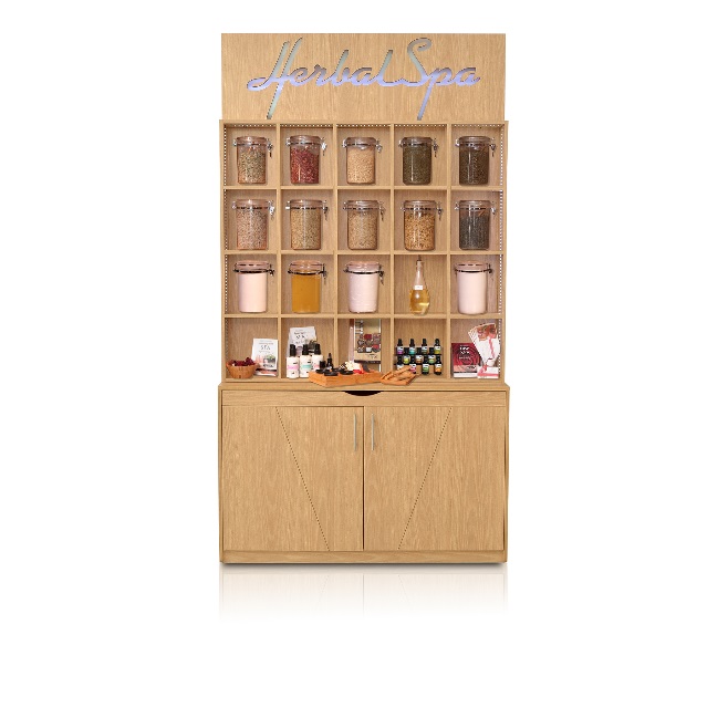 Herbal LED Spa Display Cabinet